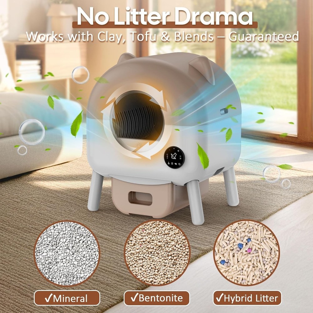 Self Cleaning Cat Litter Box, Extra Large Capacity Automatic Litter Box