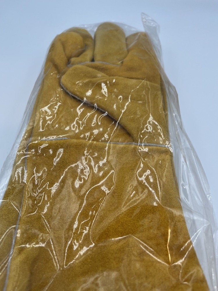Leather Welding Gloves ~ Fleece Lining Inside 12” Approximately