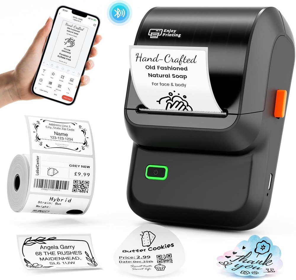 Phomemo M100 Thermal Printer Bluetooth Label Makers Barcode Address Label Maker