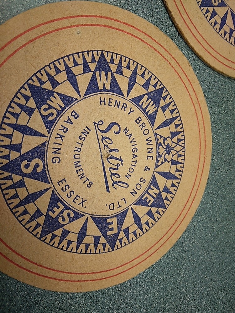 Vintage Sestrel Navigation Instruments Drink Coasters