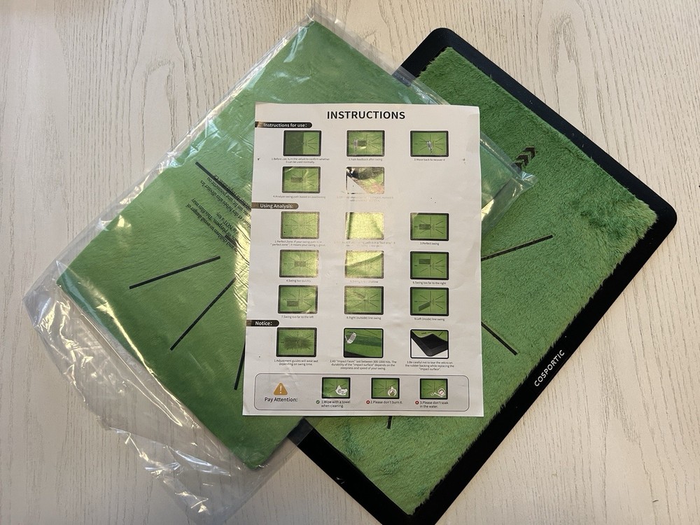 Cosportic Golf Swing Path Feedback Mat With Two Inserts Free Shipping