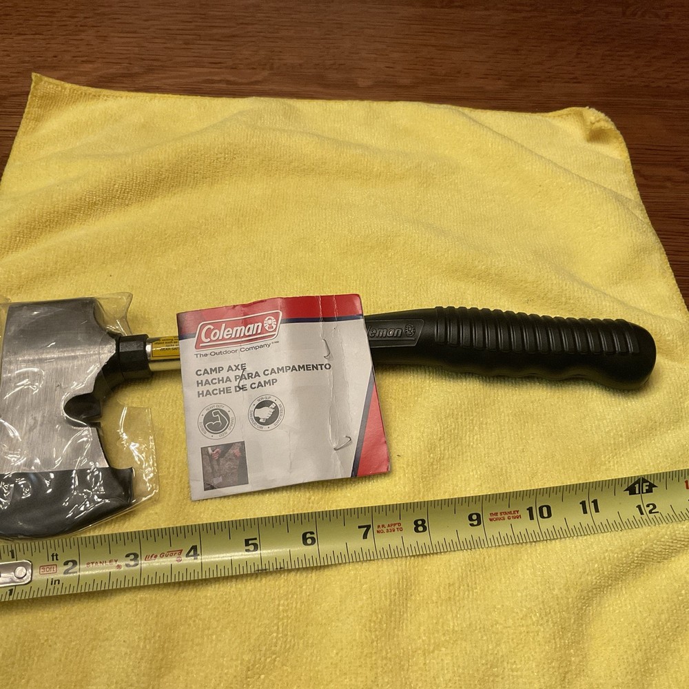 Durable Camping Axe with Tent Stake Puller and Secure Grip - 13” Heavy-Duty Tool