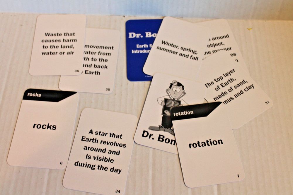 Dr. Bones "Earth Science Introductory Level" Educational Card Game Grades 2+ NEW