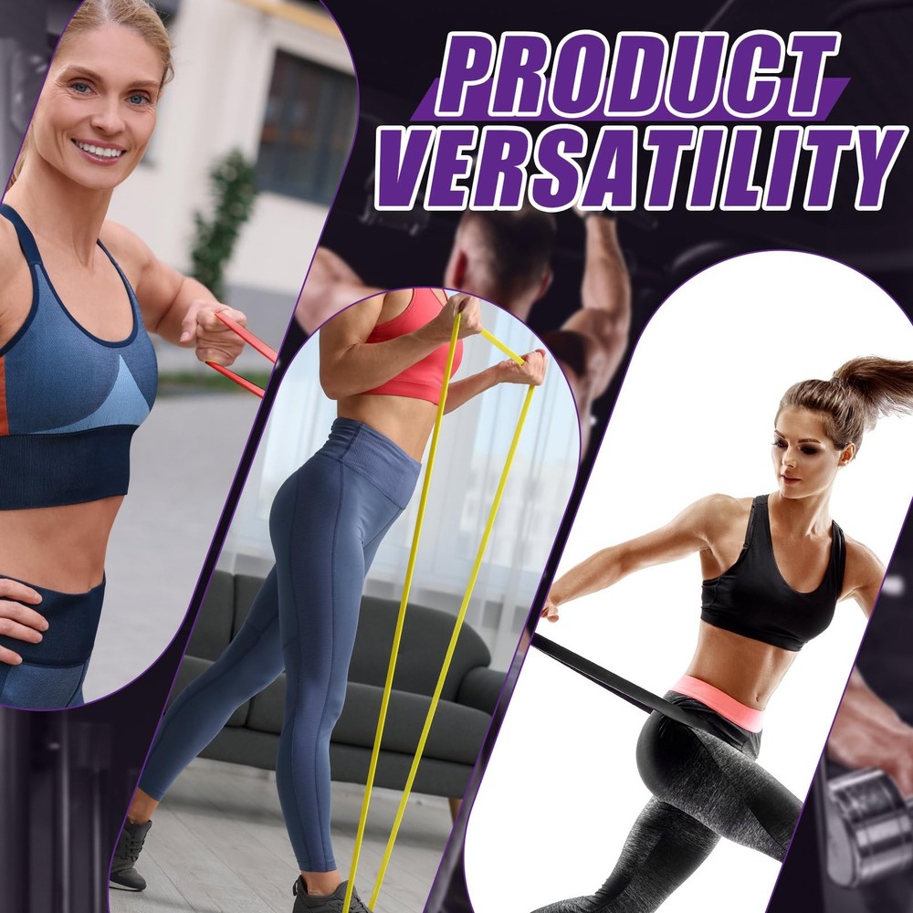 10 Pcs Resistance Bands Pull Up Assistance Bands Heavy Duty Exercise Stretch ...