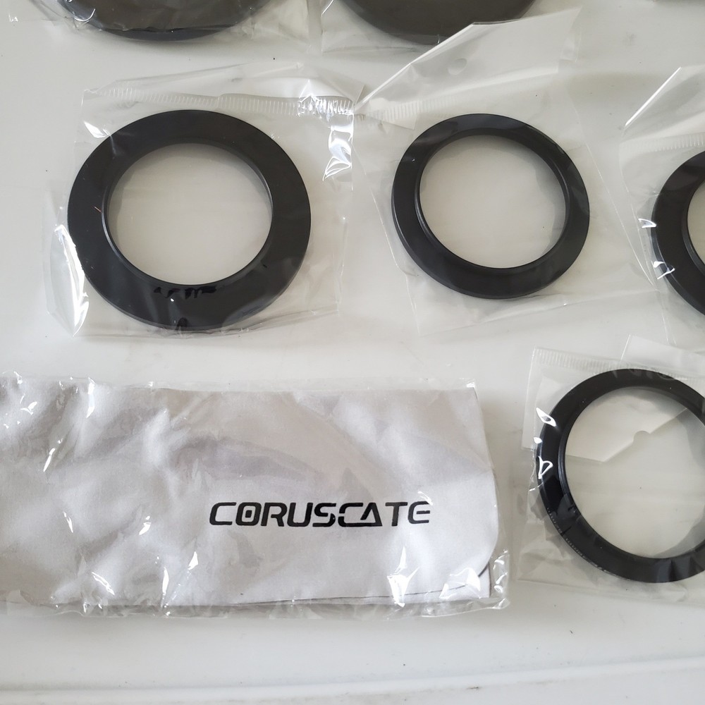 Coruscate 10Pcs 46mm Camera Lens Filter Step Up Adapter Ring Set with Cloth