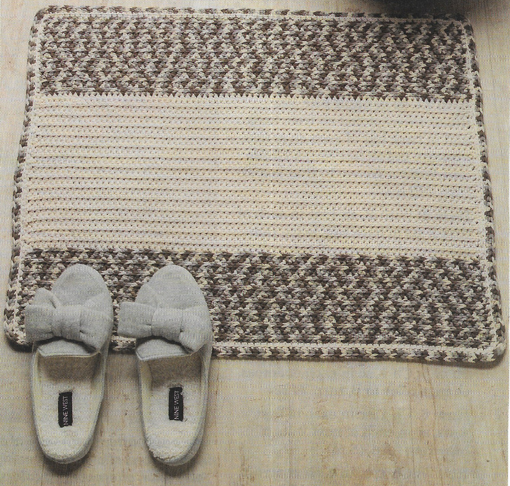 Pebble Beach Bath Mat crochet pattern instructions