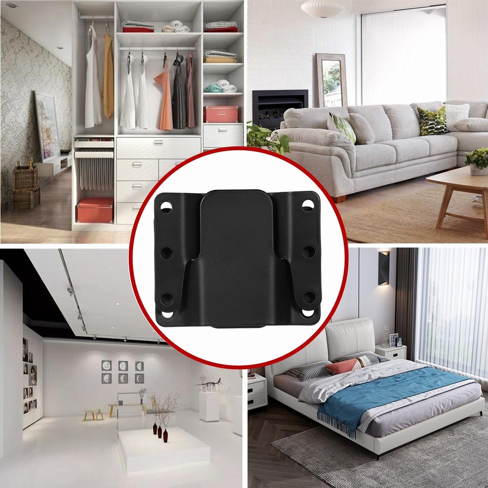 ANTFEES Universal Sectional Sofa Interlocking, 8 sofa connector-8, Black
