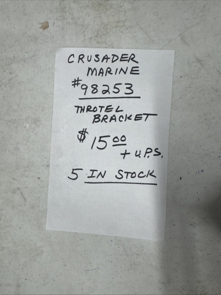 Crusader Marine Throttle Bracket 98253
