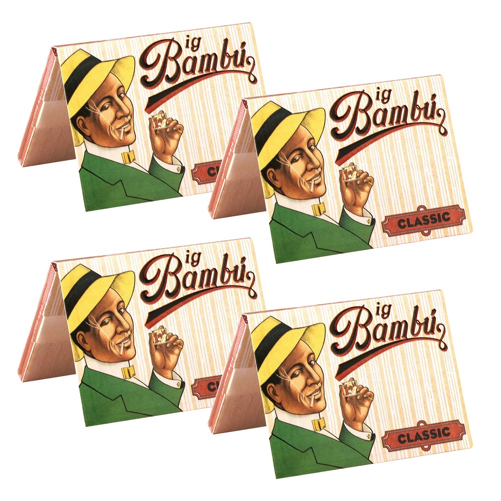 Big Bambu Rolling Papers - Classic Cigarette Rolling Paper (4 Booklets)