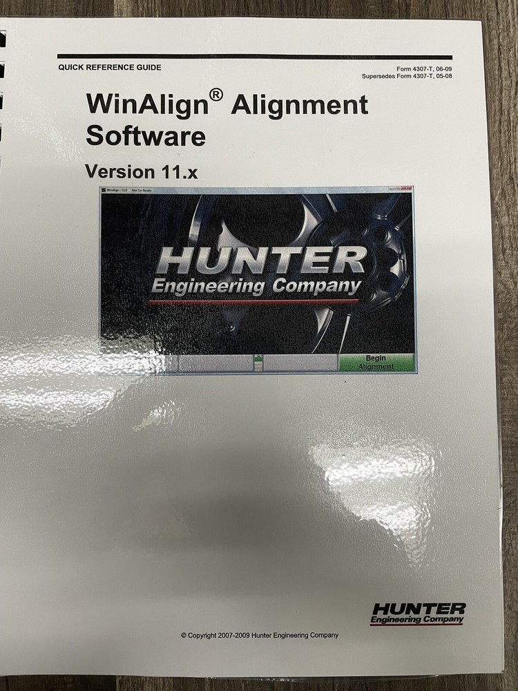 Hunter Engineering WinAlign Alignment Software Version 11 Manual