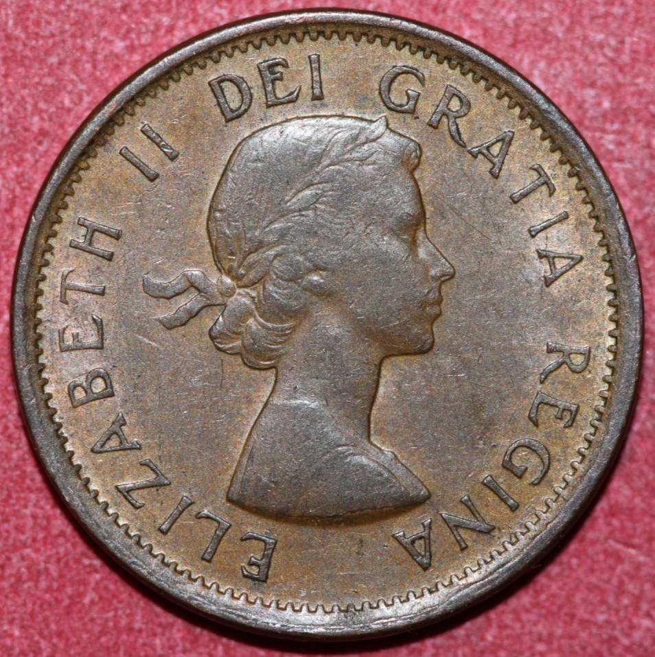 Canada 1962 Cent Elizabeth II 19mm
