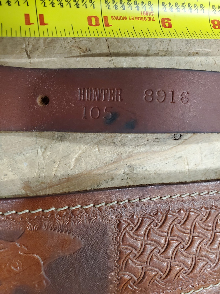 Hunter 105 Rifle Sling Thick Quality Leather Embossed Deer