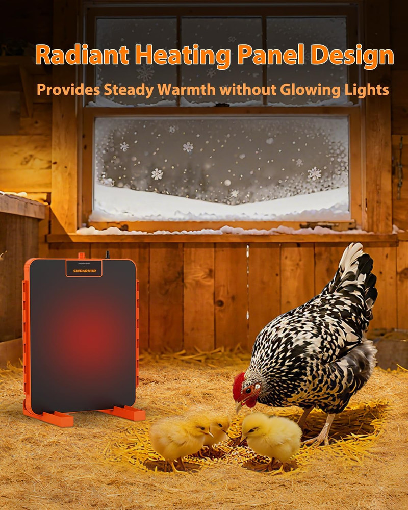 Smart Chicken Coop Heater - Chick Brooder Heat Plate with Temperature Sensor - H