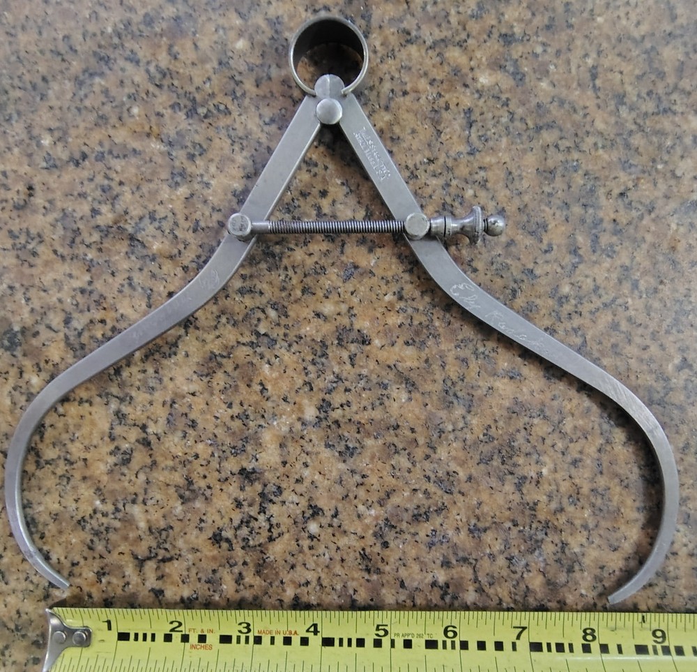 🗽 VINTAGE STARRETT 8" ID CALIPER