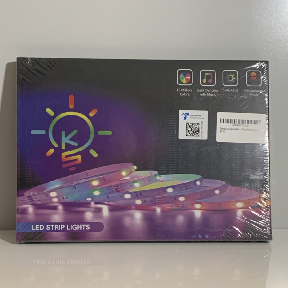 KS RGB Multicolor LED Light Strip, App Control, Music Sync, Dimmable, Remote