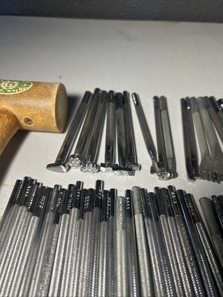 Vintage Leather Working Tools Craftool plus extras - 70 pcs total