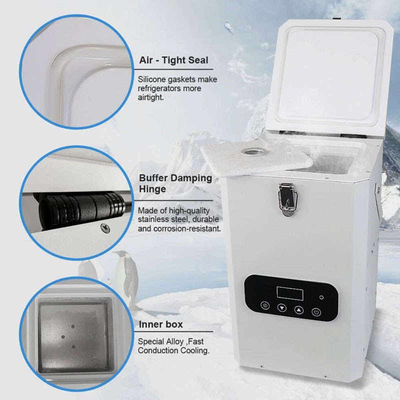 2L -120℃/-184℉ Ultra-Low Temperature Deep Lab Freezer Samples Storage 110V