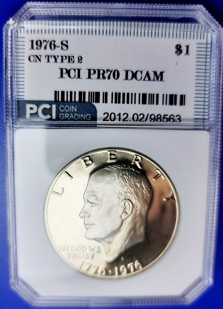 1976-S Silver Eisenhower Dollar Type 2 Clad PR70 DCAM
