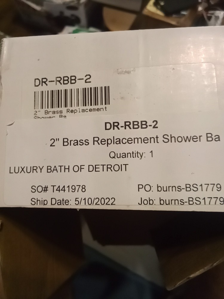 Shower Base Drain Assembly 2" Liquid-Accents brass replacement Chrome Top Plate