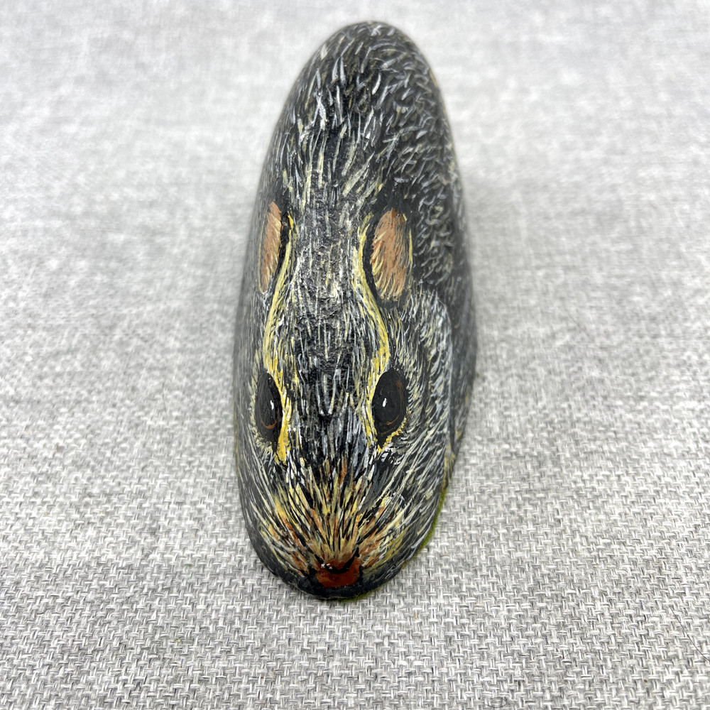 painted rock mouse hand painted realistic felt bottom