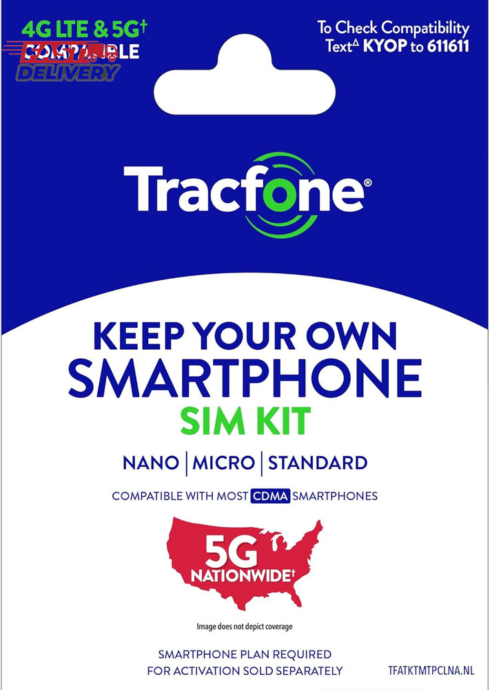 Tracfone Prepaid Sim Card Kit (Verizon Network)