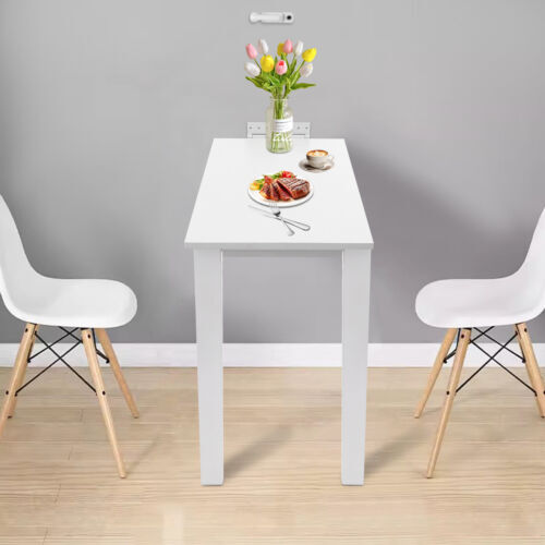 White Wall Mounted Folding Table Wood Folding Dining Table Folding Table