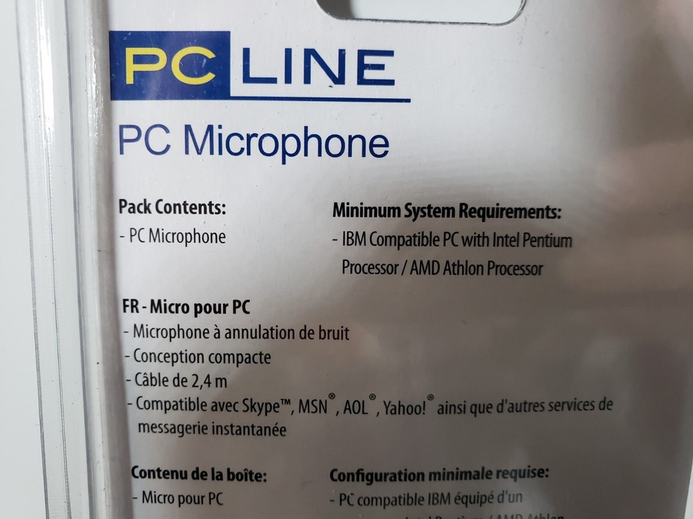NEW PC Line Microphone Mic for Laptop PC Computer PCL-MIC1
