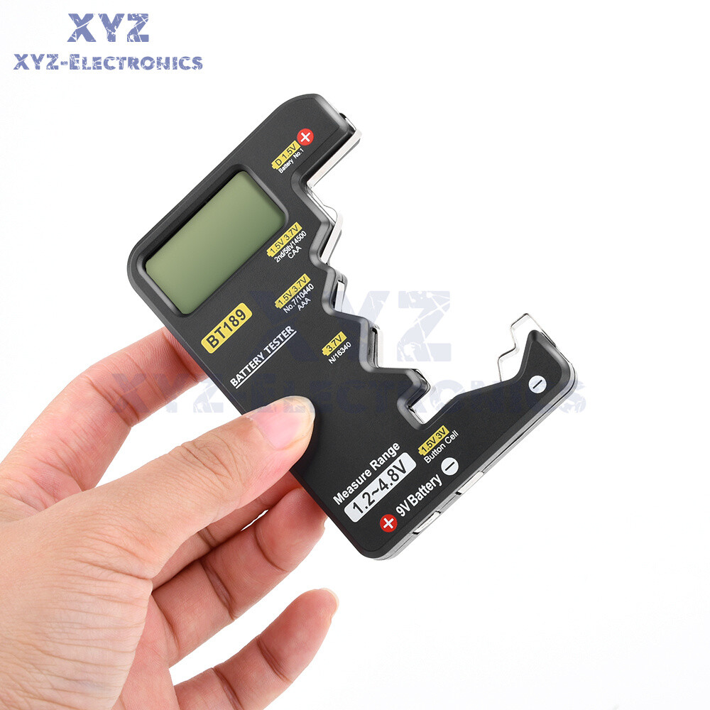 Digital Battery Tester Checker Electricity Indicator Universal AA, AAA 9V Button