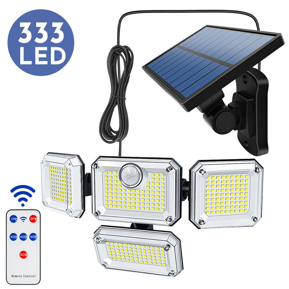 4 Pack Solar Lights Outdoor 5000LM Waterproof Motion Sensor Security Wall Lamp