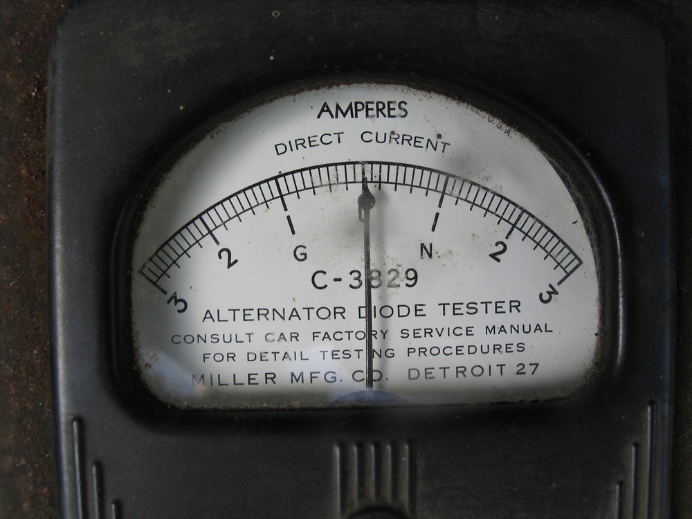 Vintage Miller Alternator Diode Tester Box  Ammeter Amp Meter Transformer Based