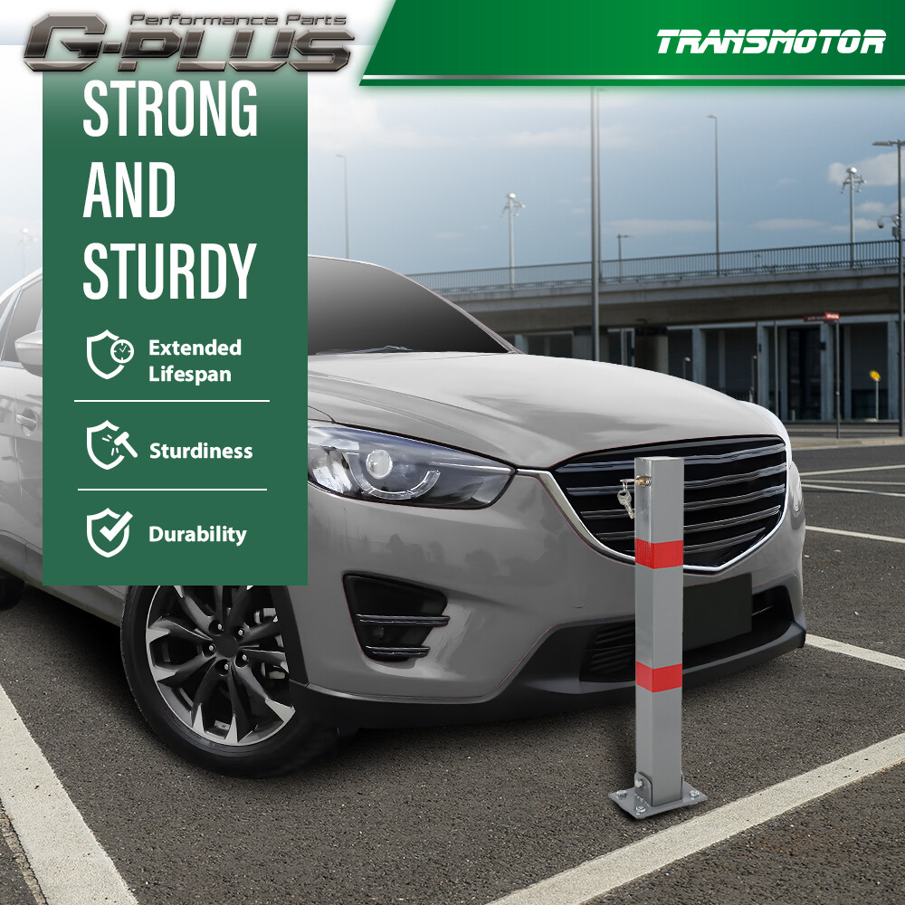 Square Heavy Duty Foldable Bolt Down Security Parking Post Bollard Driveway