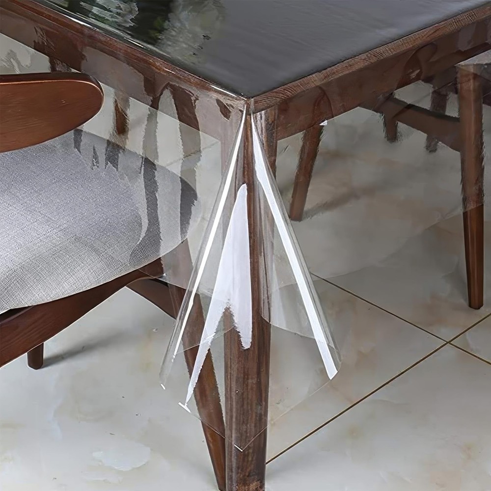 Protector de mesa rectangular transparente de 60 x 90 pulgadas Impermeable