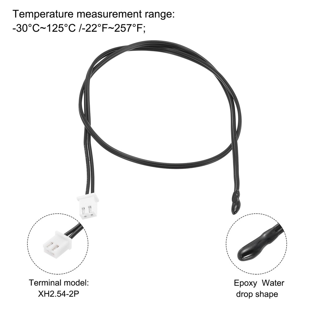 1 Pcs 15K NTC Thermal Sensor Probe,Epoxy Temp Sensor Probe 15.7 Inch