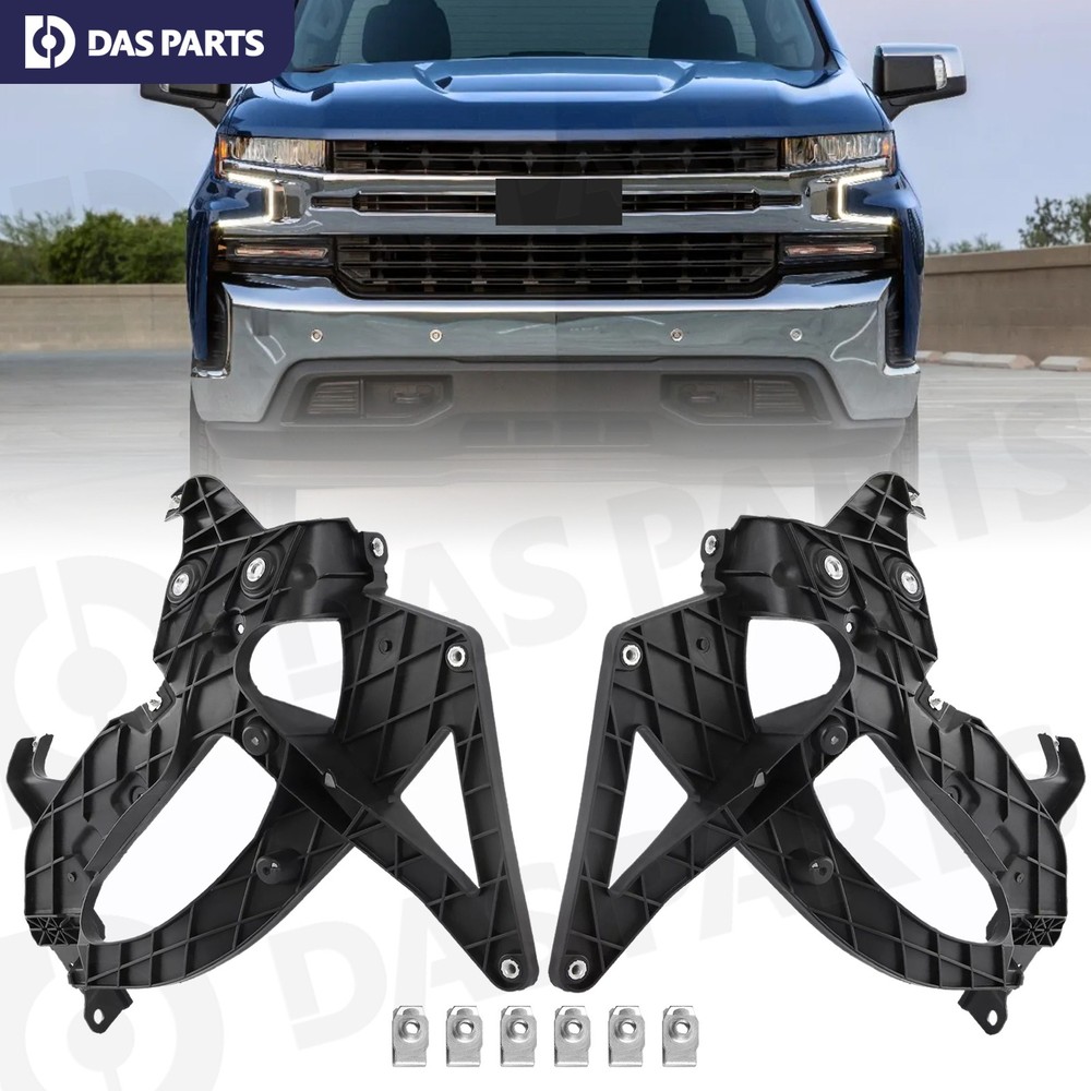 Front Bumper Support Retainer Brackets Left Right For Silverado 1500 2019-2022