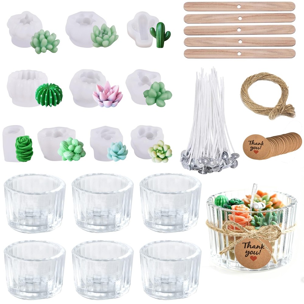 Candle Making Kits for Beginners, DIY Candle Making Supplies Include 10pcs Su...
