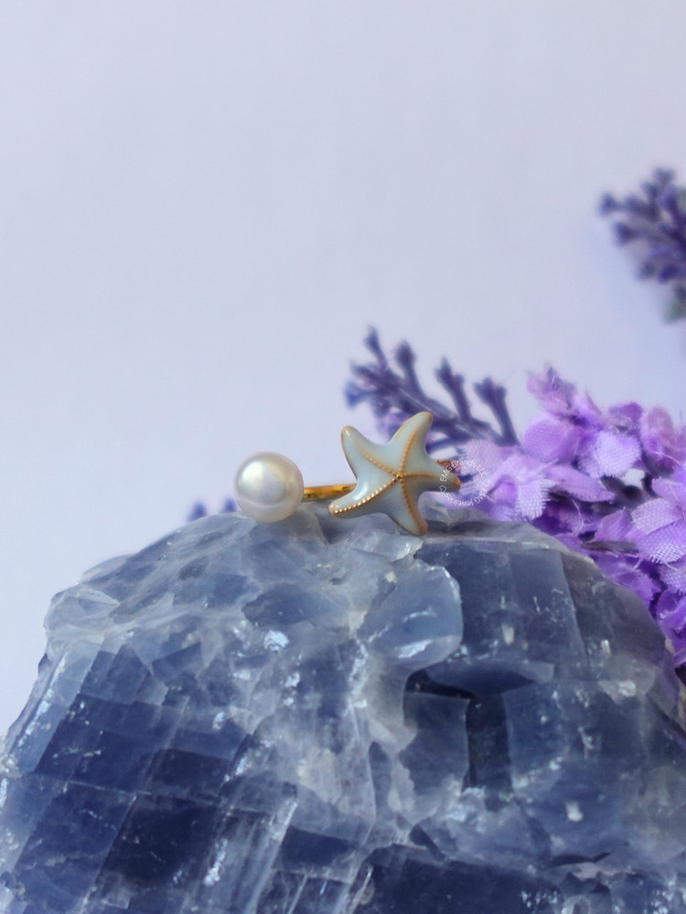 Starfish Pearl Ring