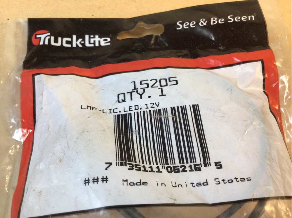 Truck-Lite 1"x2" 12v 3-LED Rectangular License Light - Clear #15205