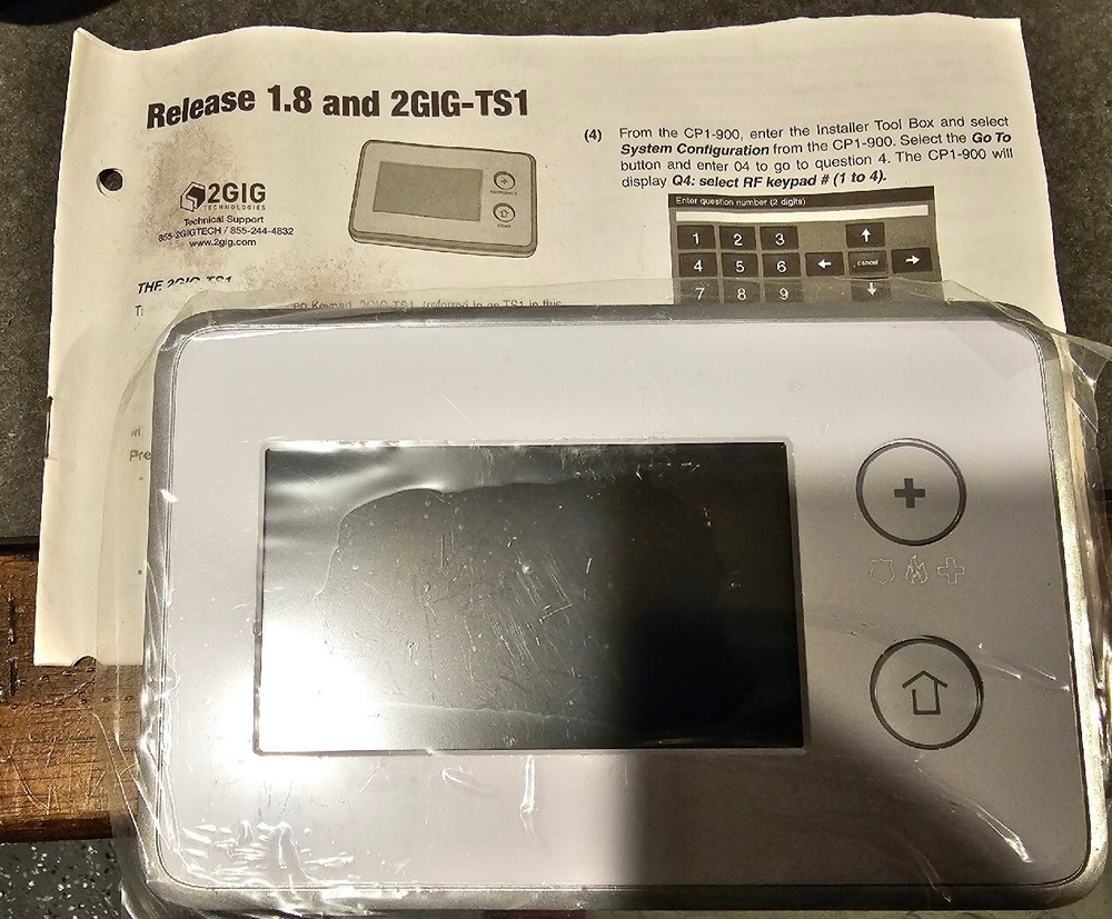 2GIG-TS1 Secondary Touch Screen Security Keypad Alarm System Panel