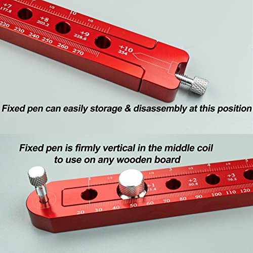 Woodworking Compass Scriber, Portable Pocket Compass XL - 1" – 21" Range