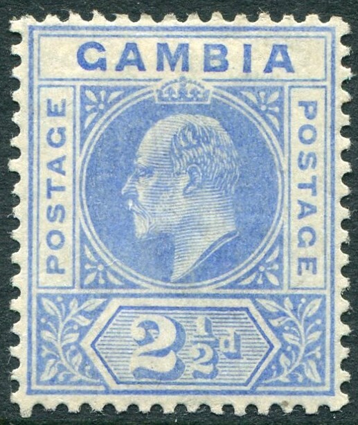 GAMBIA-1904-06 2½d Bright Blue Sg 60 MOUNTED MINT