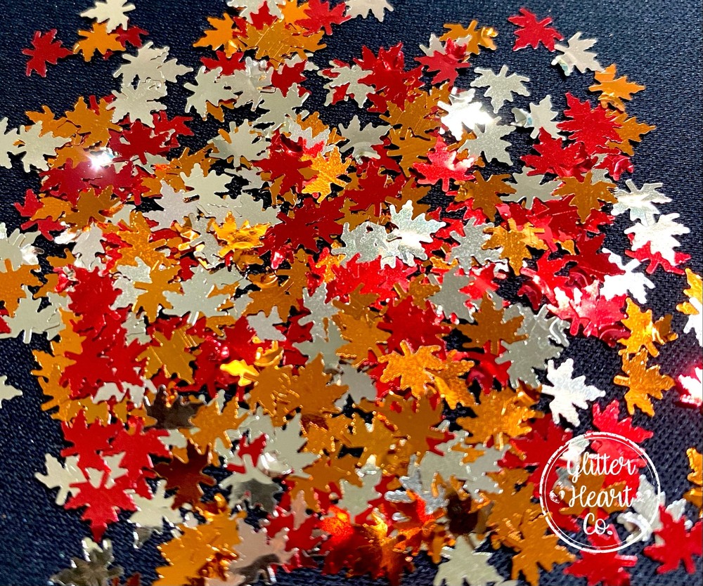 Premium Polyester Glitter - Fall Leaves Shape