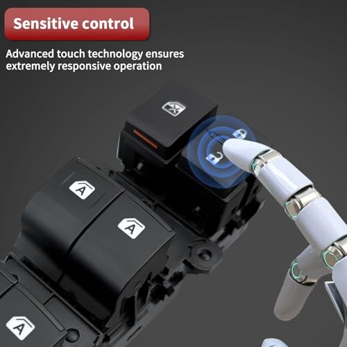 Power Window Switch Set with Ice Blue Backlight for 2015-2020 Sienna - Auto