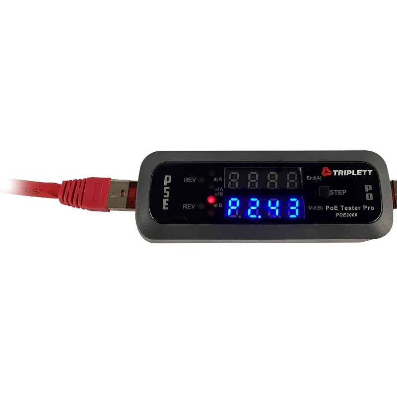 Tester Pro Inline Power Over Ethernet Detector - PSE-Type/Class, Power Source