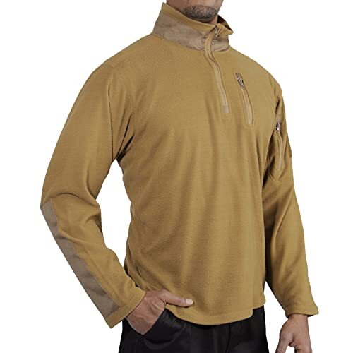 Rothco Coyote Quarter Zip Fleece Pullover 97345 - Small