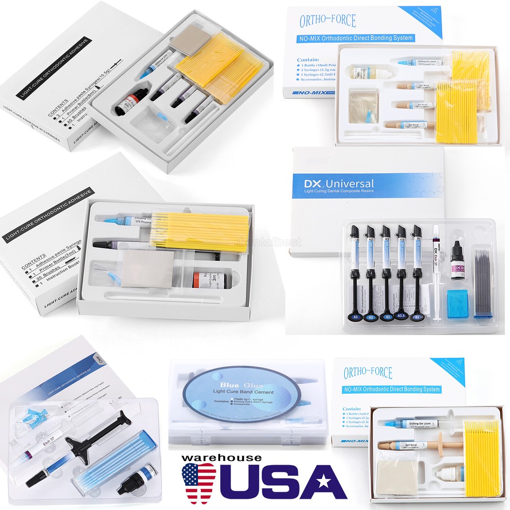 Dental Orthodontic Bonding Bracket Light Cure Adhesive Light Cure Composite Kit
