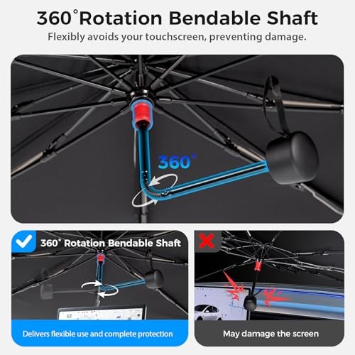 Foldable Car Sunshade - Windshield Umbrella - 57" L x 32" W