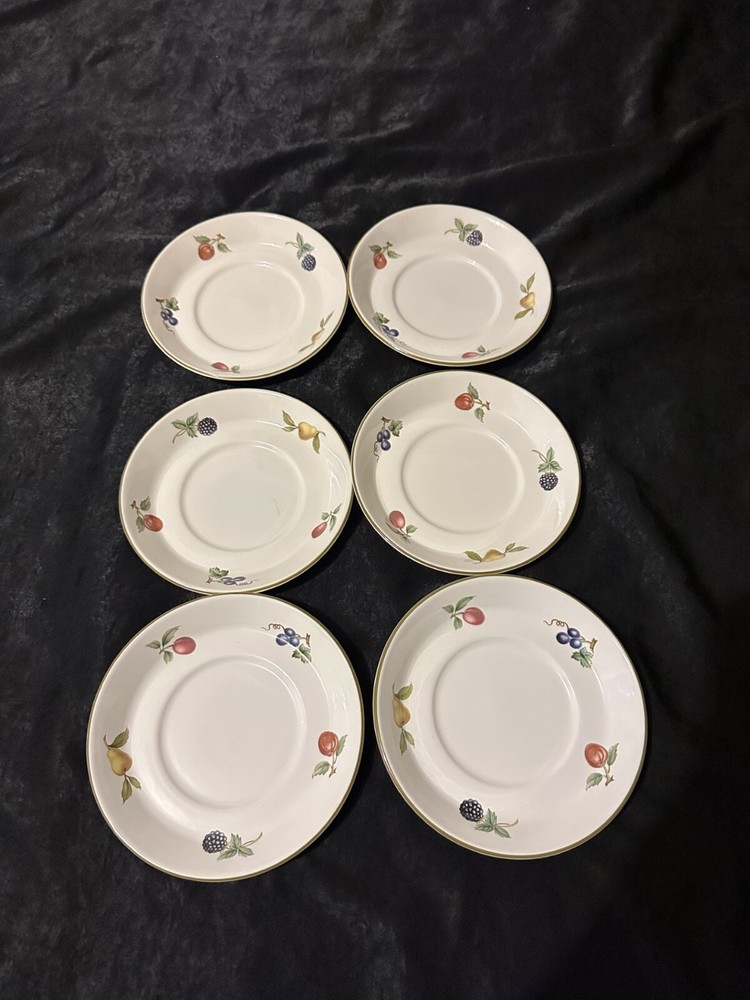 Fruit Sprays sterling (coup shape) pattern by Wedgewood. Setting for 6