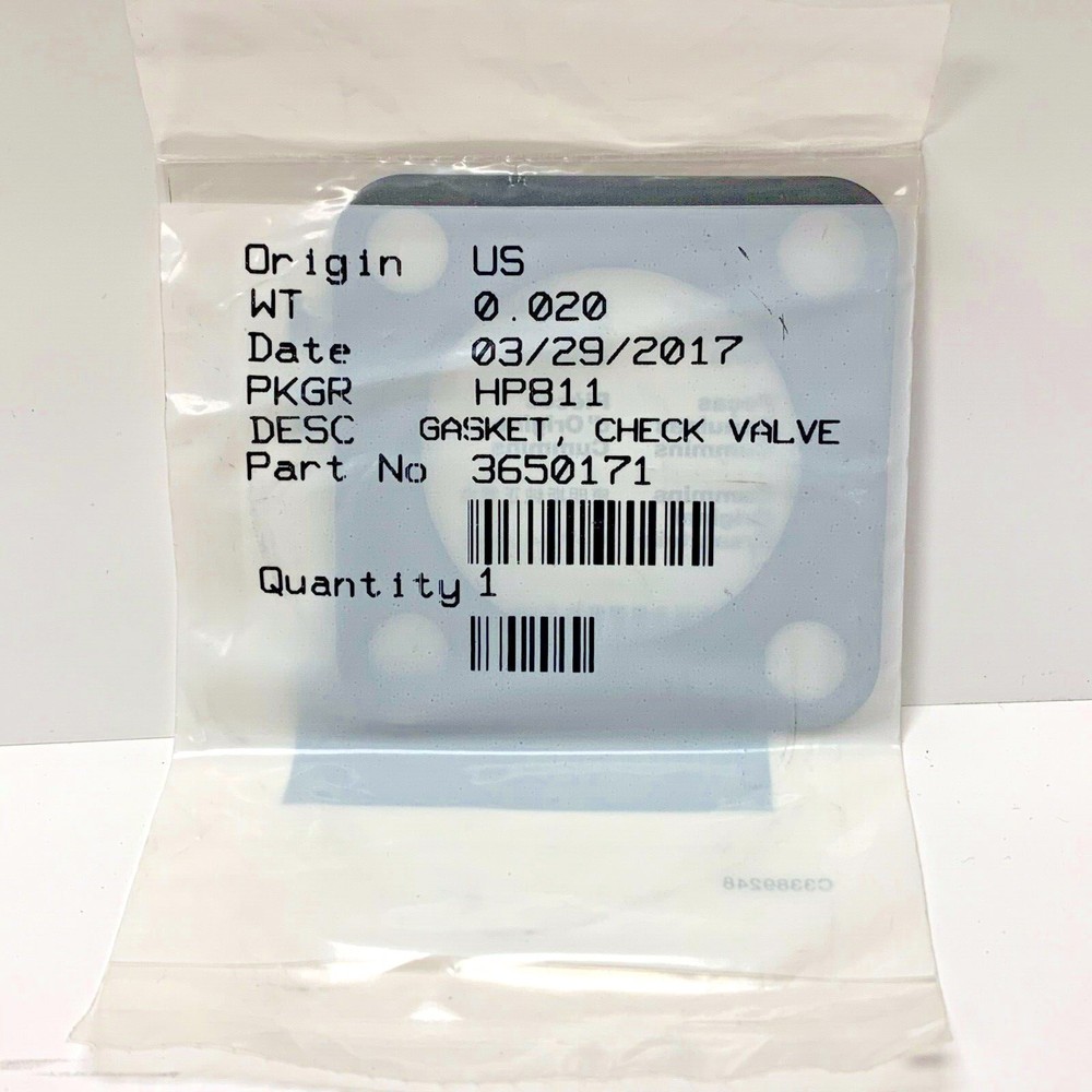 Cummins CHECK VALVE GASKET 3650171