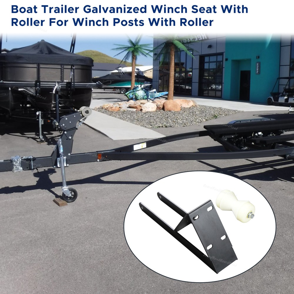 Boat Trailer Galvanized Winch Seat With Roller For Winch Posts With Roller