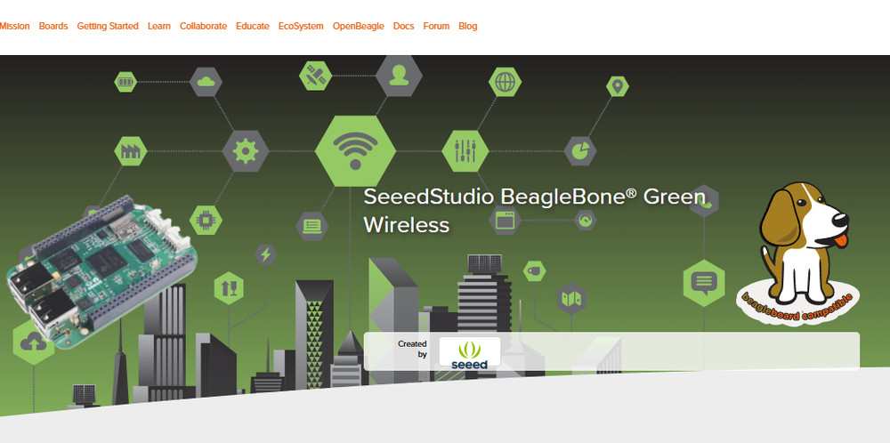 Seeedstudio BeagleBone Green Wireless Single Board Computer w/16gb Micro SD